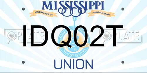 IDQ02T Mississippi License Plate