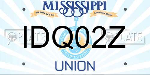 IDQ02Z Mississippi License Plate