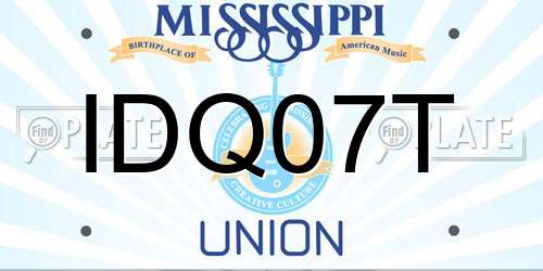 IDQ07T Mississippi License Plate