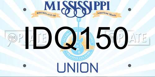 IDQ150 Mississippi License Plate