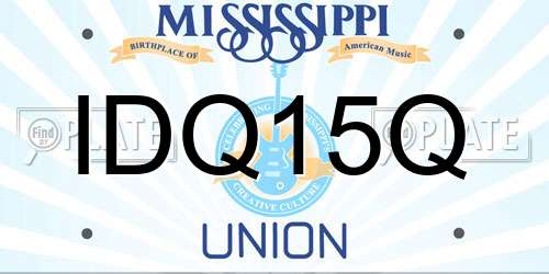 IDQ15Q Mississippi License Plate