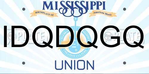 IDQDQGQ Mississippi License Plate