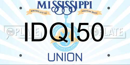 IDQI50 Mississippi License Plate