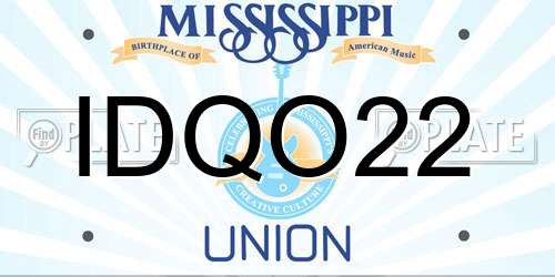 IDQO22 Mississippi License Plate