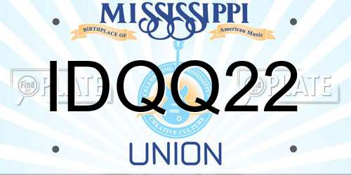 IDQQ22 Mississippi License Plate