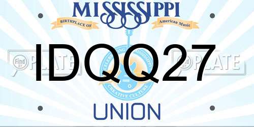 IDQQ27 Mississippi License Plate