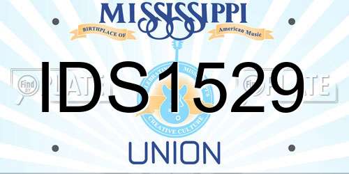 IDS1529 Mississippi License Plate