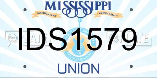 IDS1579 Mississippi License Plate