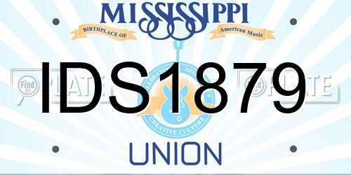 IDS1879 Mississippi License Plate