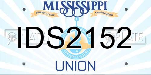 IDS2152 Mississippi License Plate