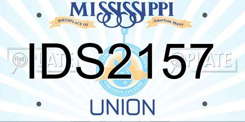 IDS2157 Mississippi License Plate