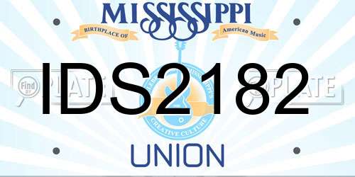 IDS2182 Mississippi License Plate