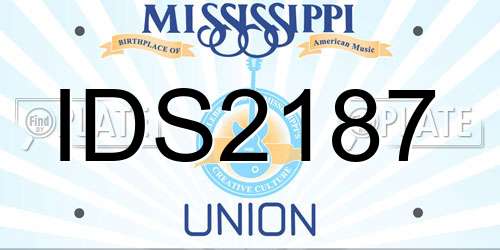 IDS2187 Mississippi License Plate