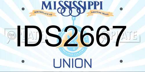 IDS2667 Mississippi License Plate