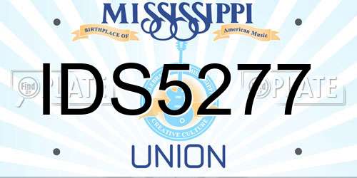 IDS5277 Mississippi License Plate