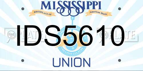 IDS5610 Mississippi License Plate