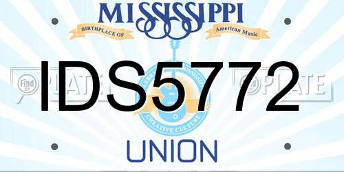IDS5772 Mississippi License Plate