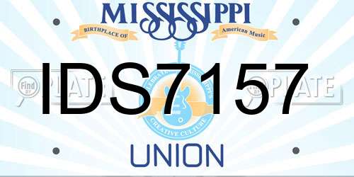 IDS7157 Mississippi License Plate
