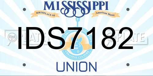 IDS7182 Mississippi License Plate