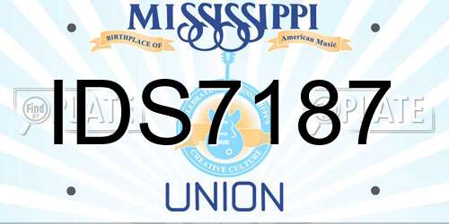 IDS7187 Mississippi License Plate