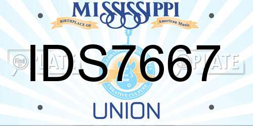 IDS7667 Mississippi License Plate