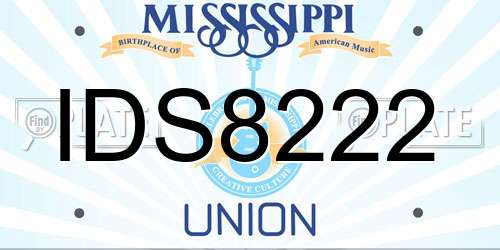 IDS8222 Mississippi License Plate