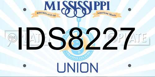 IDS8227 Mississippi License Plate