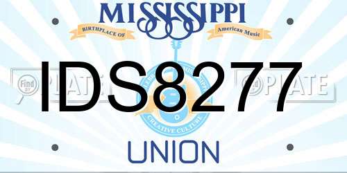 IDS8277 Mississippi License Plate