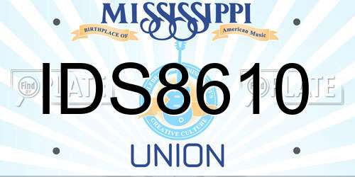 IDS8610 Mississippi License Plate