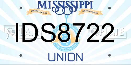 IDS8722 Mississippi License Plate
