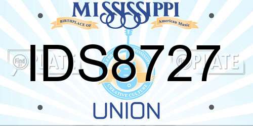 IDS8727 Mississippi License Plate