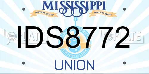 IDS8772 Mississippi License Plate