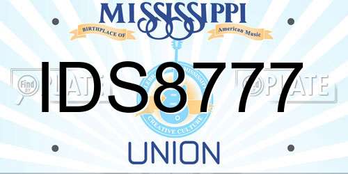 IDS8777 Mississippi License Plate