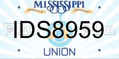 IDS8959 Mississippi License Plate