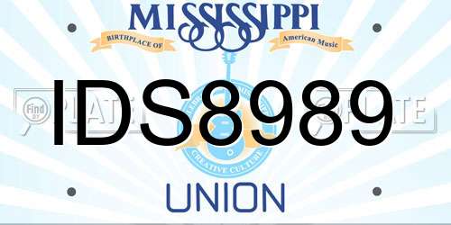 IDS8989 Mississippi License Plate