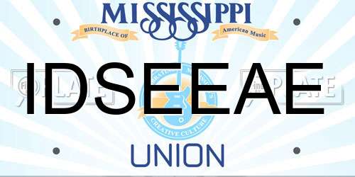IDSEEAE Mississippi License Plate