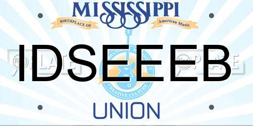 IDSEEEB Mississippi License Plate