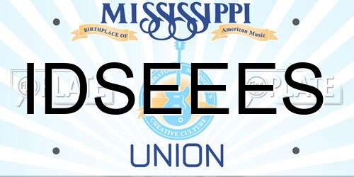 IDSEEES Mississippi License Plate