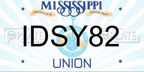 IDSY82 Mississippi License Plate