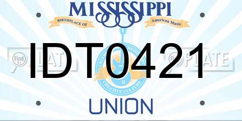 IDT0421 Mississippi License Plate