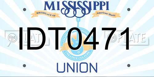 IDT0471 Mississippi License Plate