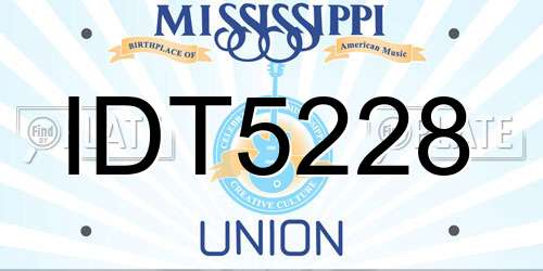 IDT5228 Mississippi License Plate