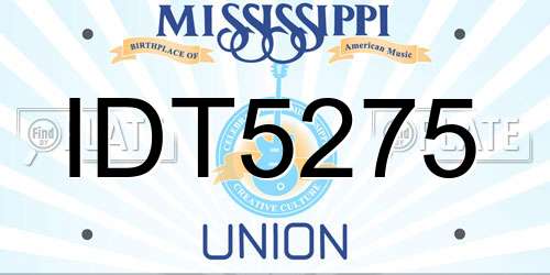 IDT5275 Mississippi License Plate