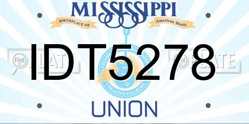IDT5278 Mississippi License Plate