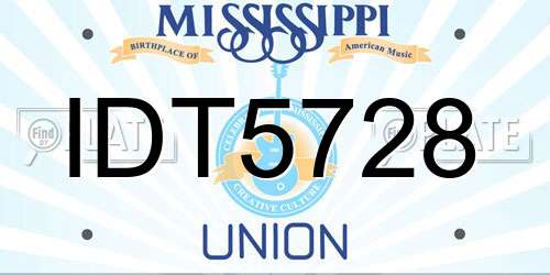 IDT5728 Mississippi License Plate
