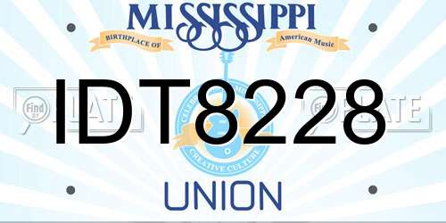 IDT8228 Mississippi License Plate