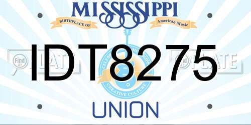 IDT8275 Mississippi License Plate