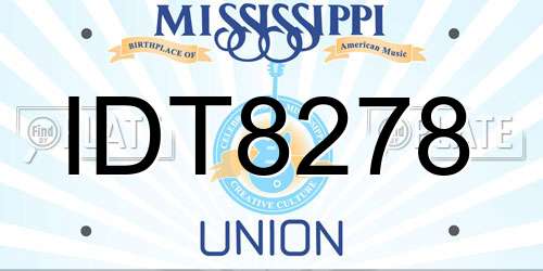 IDT8278 Mississippi License Plate