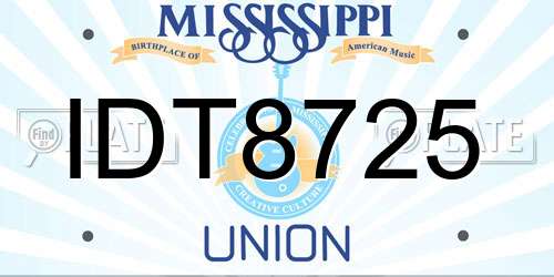 IDT8725 Mississippi License Plate