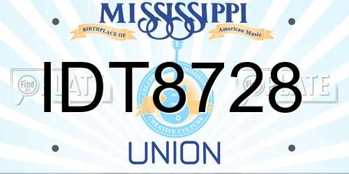 IDT8728 Mississippi License Plate